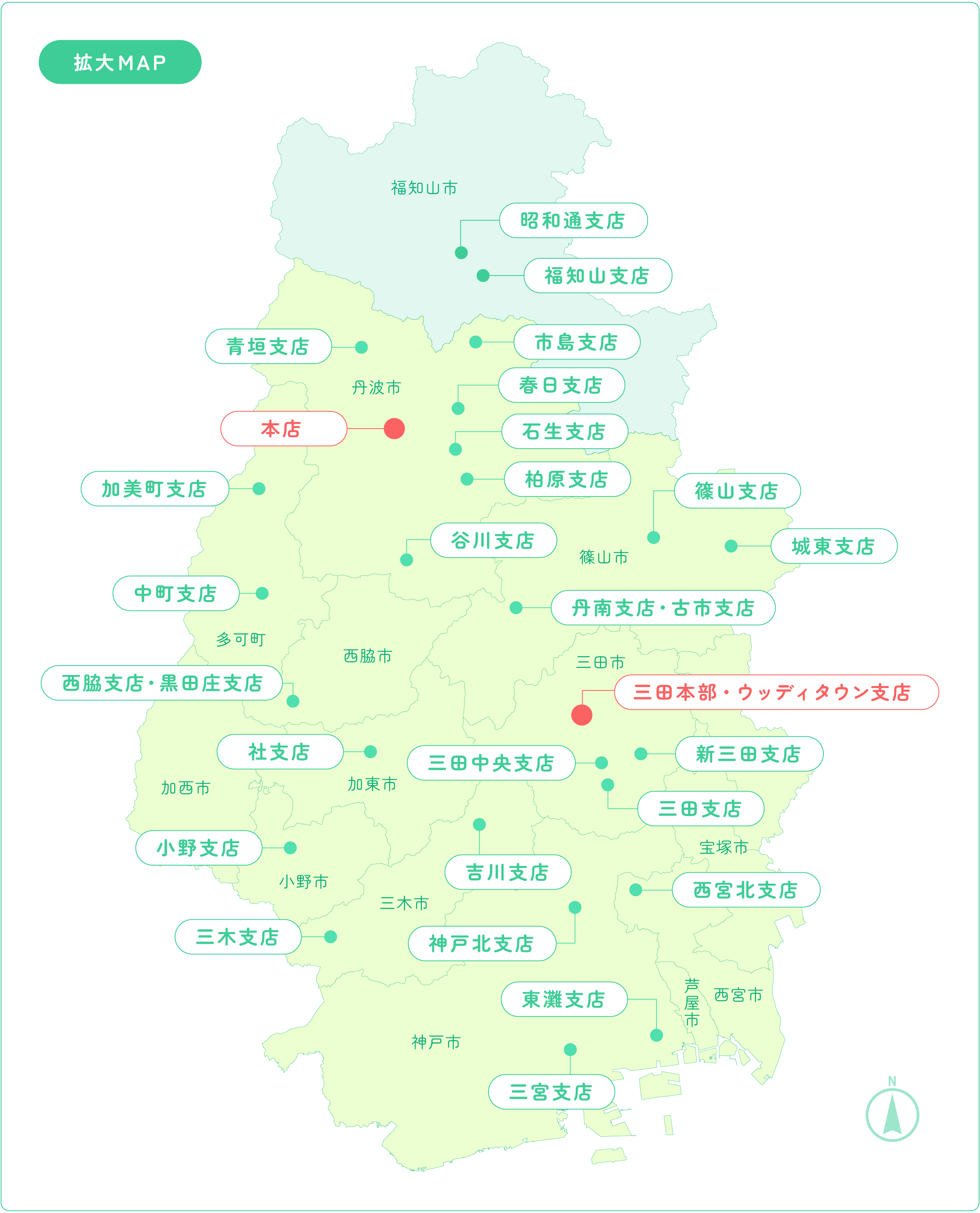 なかしん店舗MAP